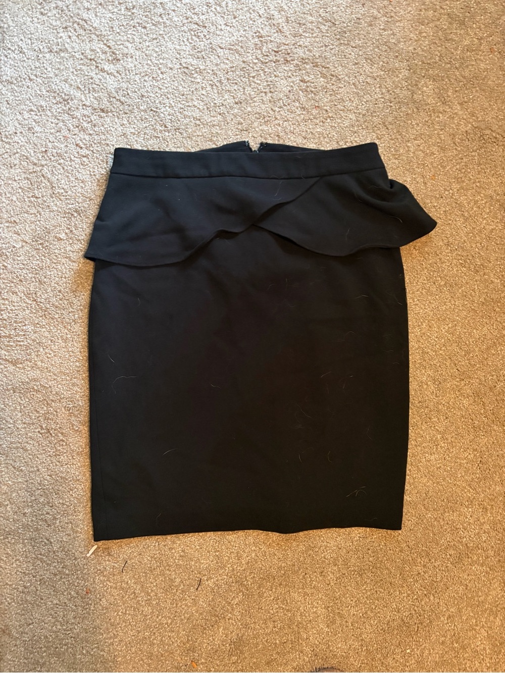 Express Black Peplum Pencil Skirt